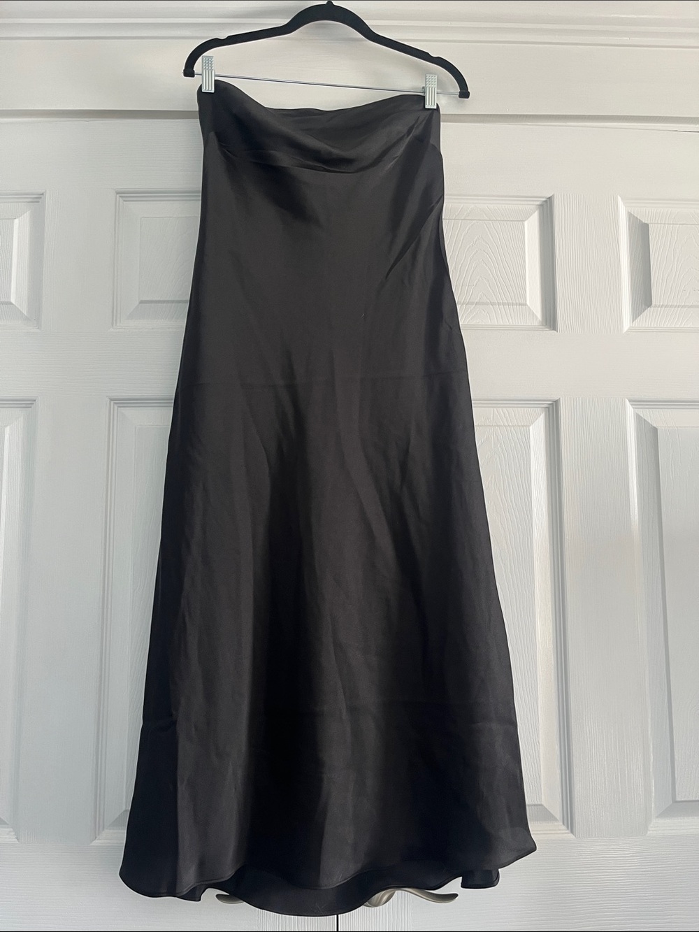 Express Black Strapless Midi Dress
